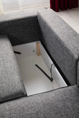 Pırlo Eckschlafsofa, Rechte Seite, in Dunkelgrau, 260x170 cm von Atelier Del Sofa – Bild 12