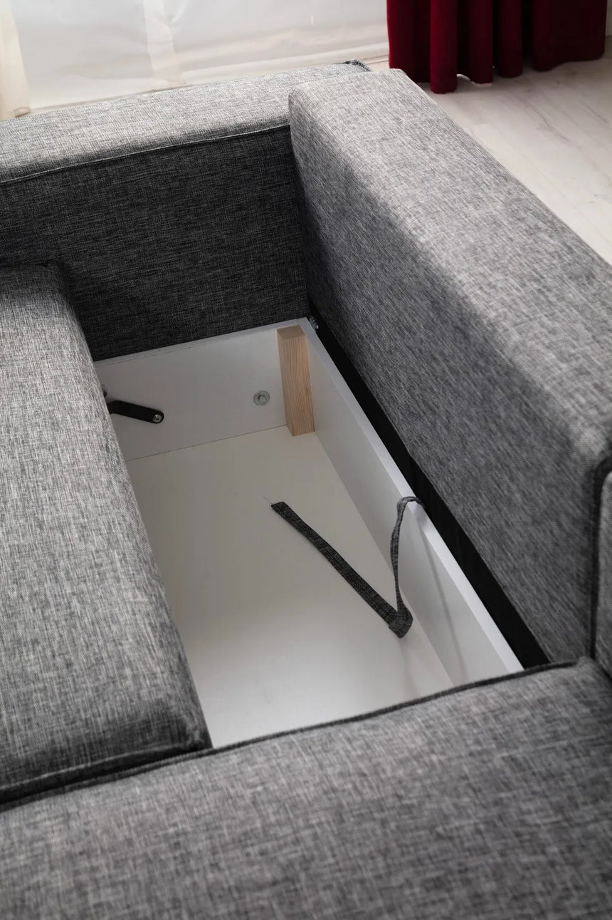 Pırlo Eckschlafsofa, Rechte Seite, in Dunkelgrau, 260x170 cm von Atelier Del Sofa – Bild 12