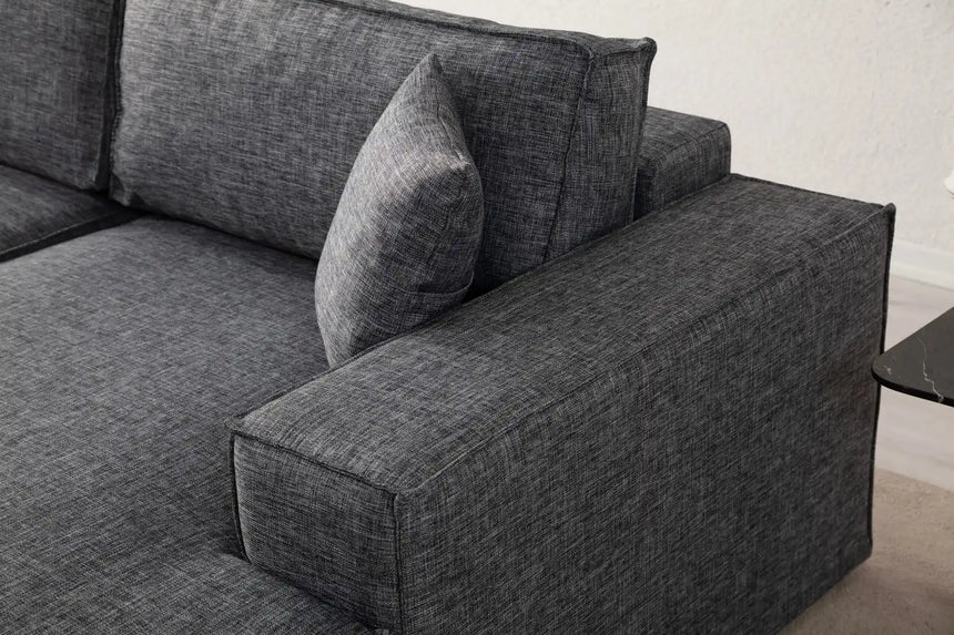 Pırlo Eckschlafsofa, Rechte Seite, in Dunkelgrau, 260x170 cm von Atelier Del Sofa – Bild 16