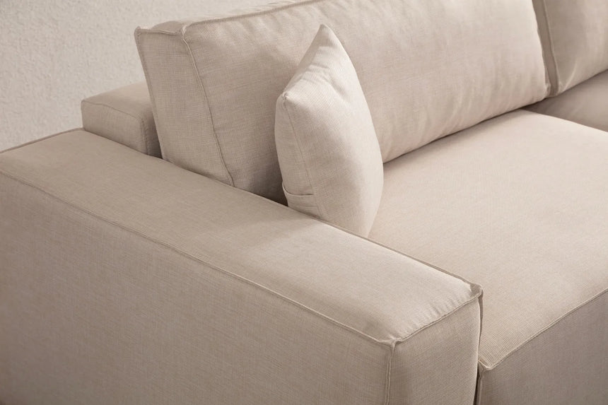 Pırlo Eckschlafsofa, Rechte Seite, in Ecru, 260x170 cm von Atelier Del Sofa – Bild 11
