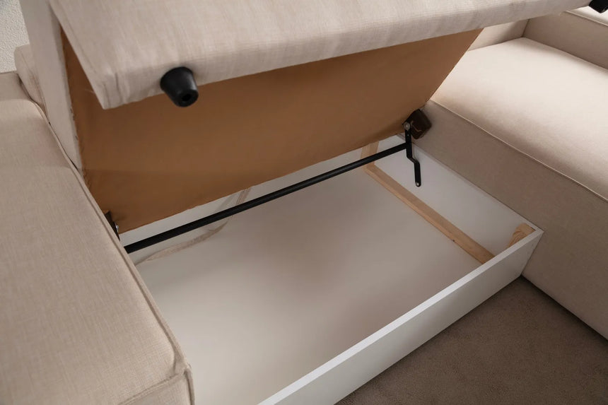Pırlo Eckschlafsofa, Rechte Seite, in Ecru, 260x170 cm von Atelier Del Sofa – Bild 15
