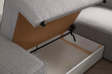 Pırlo Eckschlafsofa, Rechte Seite, in Hellgrau, 260x170 cm von Atelier Del Sofa – Bild 15