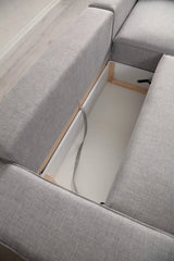 Pırlo Eckschlafsofa, Rechte Seite, in Hellgrau, 260x170 cm von Atelier Del Sofa – Bild 16
