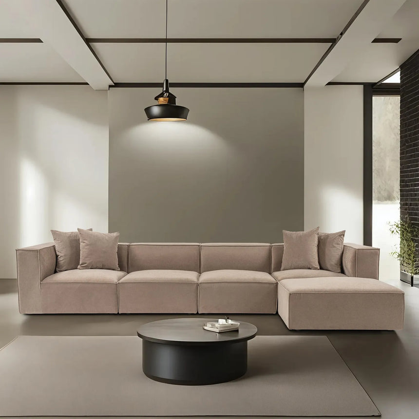 Sora Ecksofa, Rechte Seite, in Cappuccino, 350x190 cm von Atelier Del Sofa – Bild 2