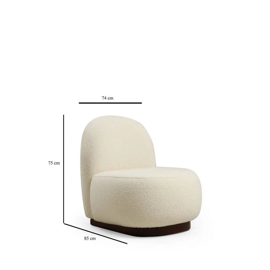 Tina Sessel aus Stoff, 85x75 cm - ZEN ZONE Furniture