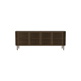 Sideboard Cord, en chêne huilé, avec placage en bois cannelé, 216 cm