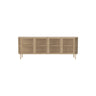 Sideboard Cord, en chêne huilé, avec placage en bois cannelé, 216 cm