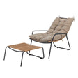 Boel Liegestuhl mit Hocker, Natur, Metall - ZEN ZONE Furniture