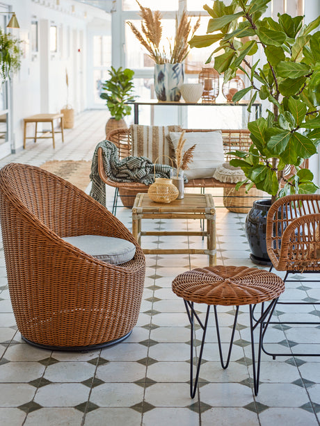 Roccas Couchtisch Klein, Braun, Polyrattan - ZEN ZONE Furniture