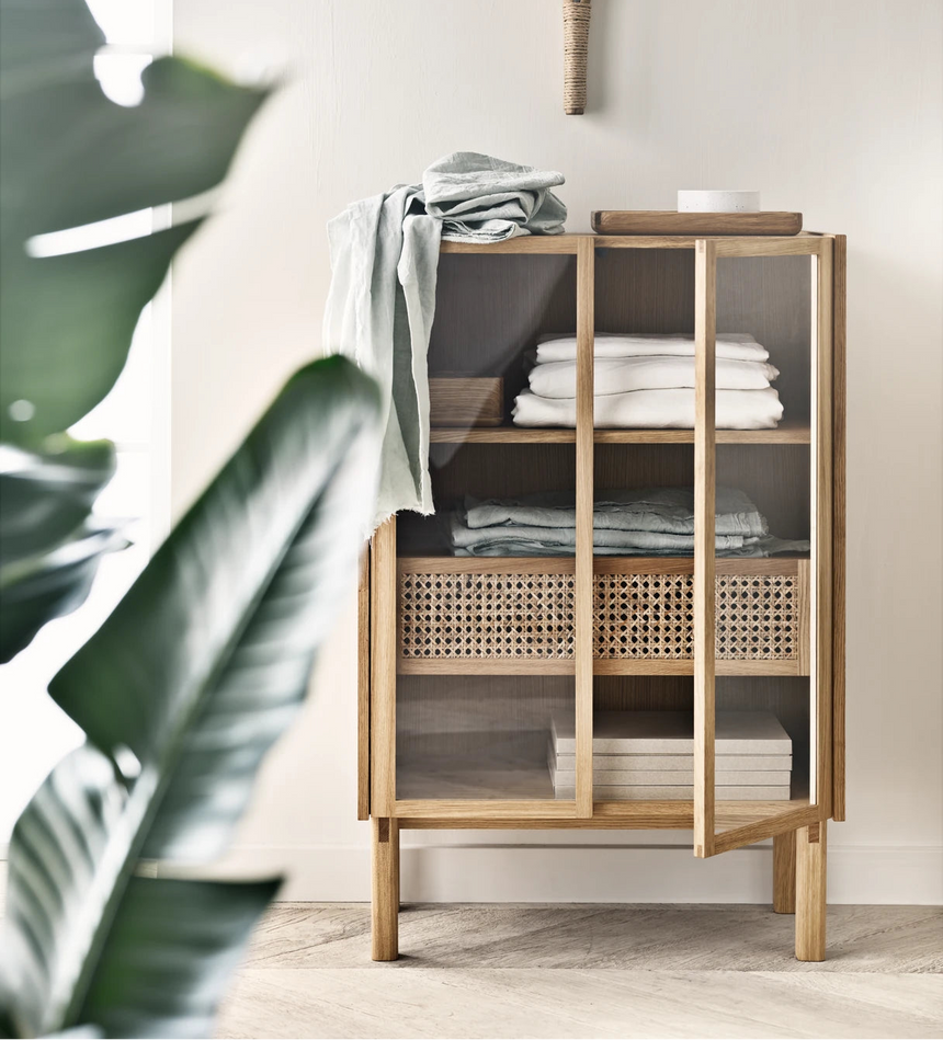 Cana Highboard niedrig, aus Eiche, geölt, 70.6x40 cm