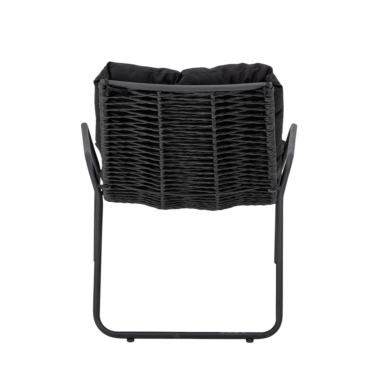 Boel Liegestuhl mit Hocker, Schwarz, Metall - ZEN ZONE Furniture