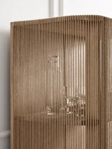 Cord Highboard, aus Eiche, geölt, Ausführung mit Cord, 90x45 cm