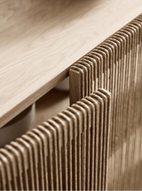 Cord Sideboard, oak, oiled, cord design, 120x45 cm