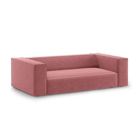 Arendal 2-Sitzer Sofa aus Samt in Flamingo (Casino Salmon), 180x102x70 cm von Cosmopolitan Design – Bild 3