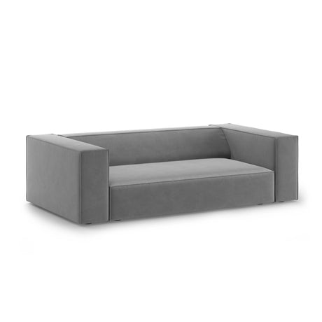 Arendal 2-Sitzer Sofa aus Samt in Hellgrau (Casino Ash), 180x102x70 cm von Cosmopolitan Design – Bild 3