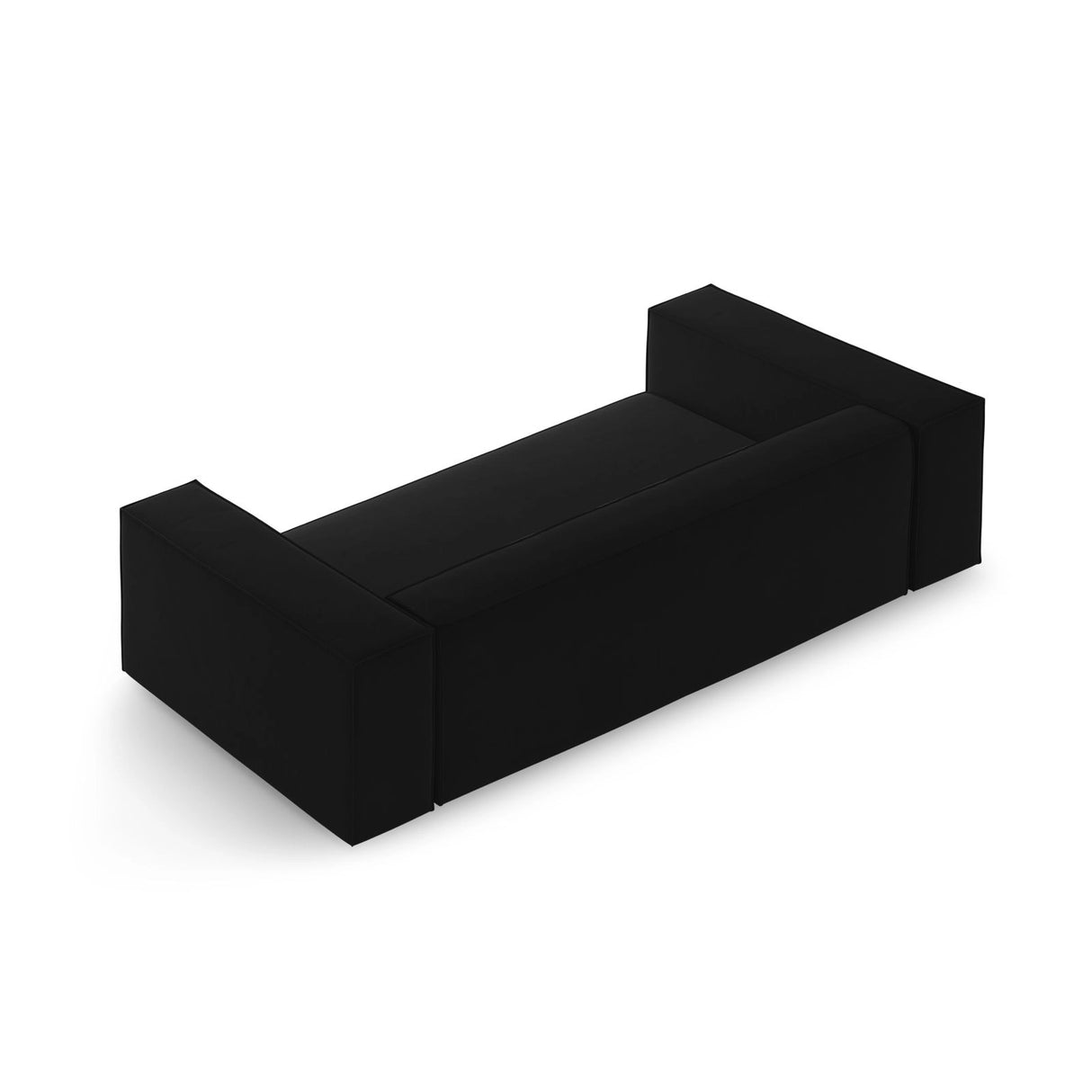 Arendal 2-Sitzer Sofa aus Samt in Schwarz (Casino Black), 180x102x70 cm von Cosmopolitan Design – Bild 4