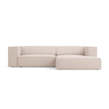 Arendal 3-Sitzer Ecksofa, Rechte Seite, aus Chenille in Beige (Haga 30), 224x166x70 cm von Cosmopolitan Design – Bild 1