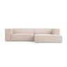 Arendal 3-Sitzer Ecksofa, Rechte Seite, aus Chenille in Beige (Haga 30), 224x166x70 cm von Cosmopolitan Design – Bild 1