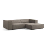 Arendal 3-Sitzer Ecksofa, Rechte Seite, aus Chenille in Grau (Haga 16), 224x166x70 cm von Cosmopolitan Design – Bild 4
