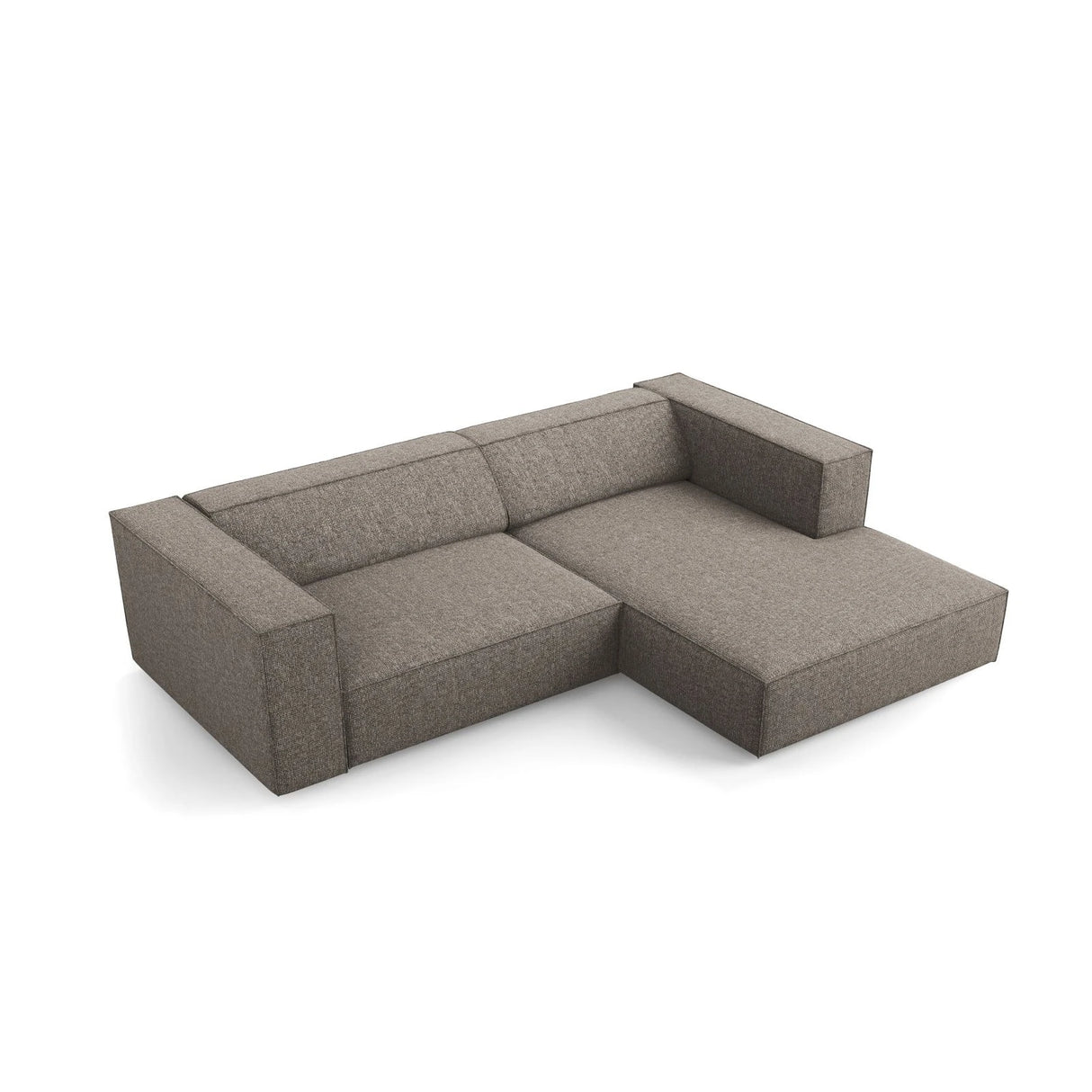 Arendal 3-Sitzer Ecksofa, Rechte Seite, aus Chenille in Grau (Haga 16), 224x166x70 cm von Cosmopolitan Design – Bild 6