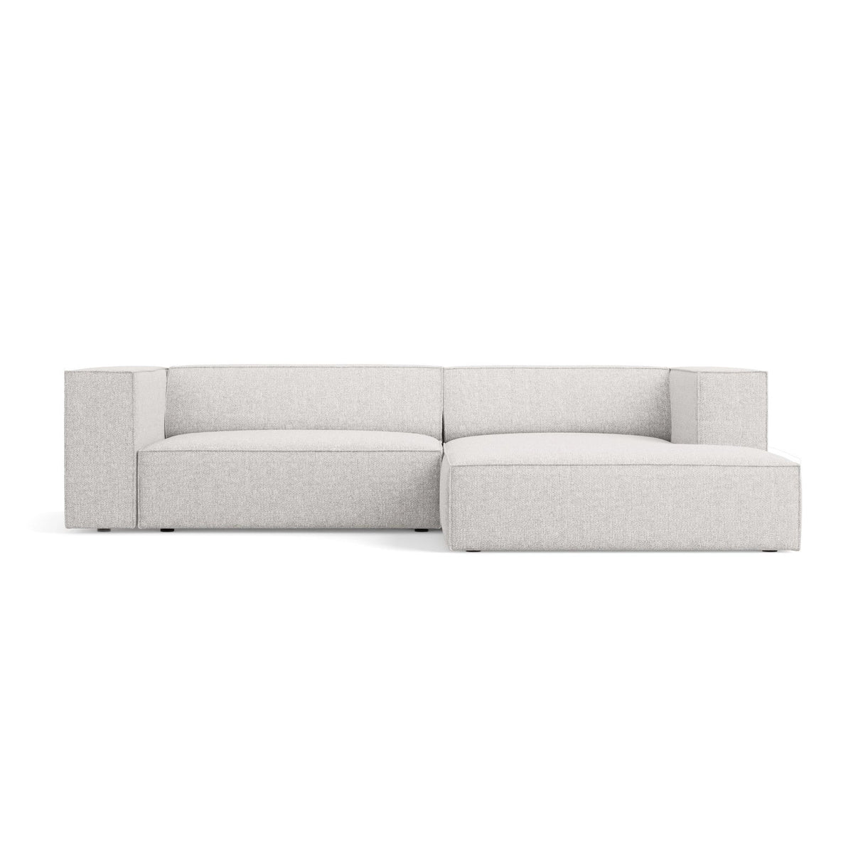 Arendal 3-Sitzer Ecksofa, Rechte Seite, aus Chenille in Hellgrau (Haga 06), 224x166x70 cm von Cosmopolitan Design – Bild 1