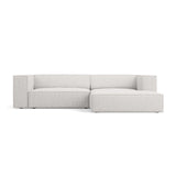 Arendal 3-Sitzer Ecksofa, Rechte Seite, aus Chenille in Hellgrau (Haga 06), 224x166x70 cm von Cosmopolitan Design – Bild 1