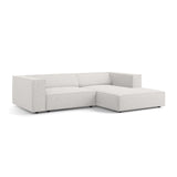 Arendal 3-Sitzer Ecksofa, Rechte Seite, aus Chenille in Hellgrau (Haga 06), 224x166x70 cm von Cosmopolitan Design – Bild 4
