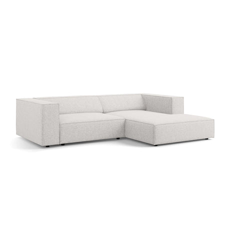 Arendal 3-Sitzer Ecksofa, Rechte Seite, aus Chenille in Hellgrau (Haga 06), 224x166x70 cm von Cosmopolitan Design – Bild 4
