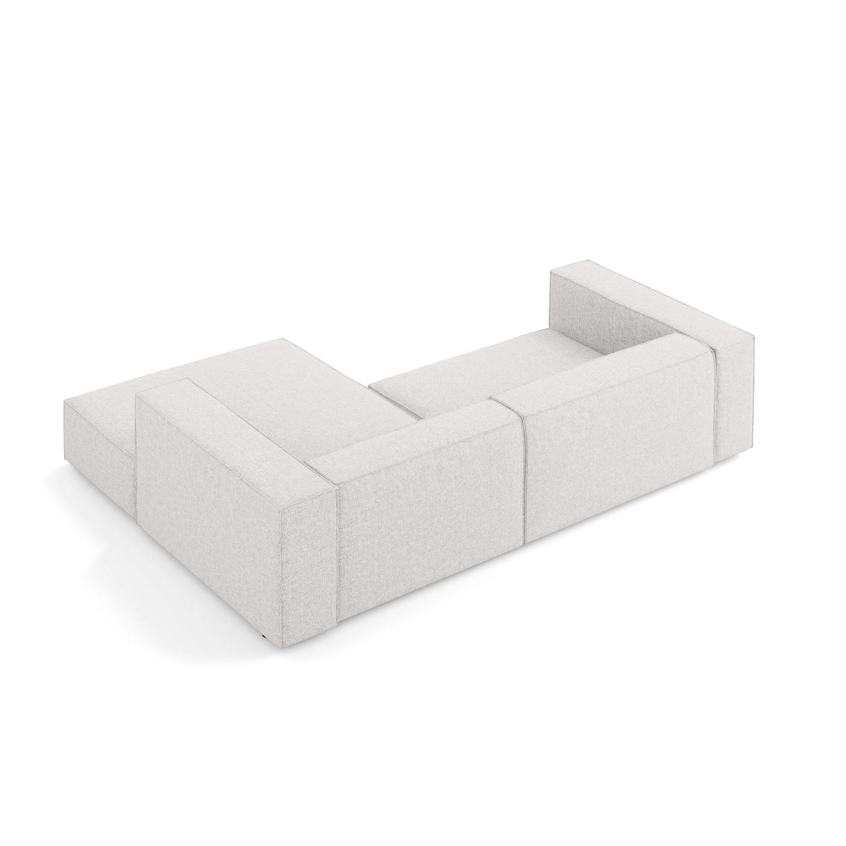 Arendal 3-Sitzer Ecksofa, Rechte Seite, aus Chenille in Hellgrau (Haga 06), 224x166x70 cm von Cosmopolitan Design – Bild 5