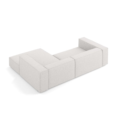 Arendal 3-Sitzer Ecksofa, Rechte Seite, aus Chenille in Hellgrau (Haga 06), 224x166x70 cm von Cosmopolitan Design – Bild 5