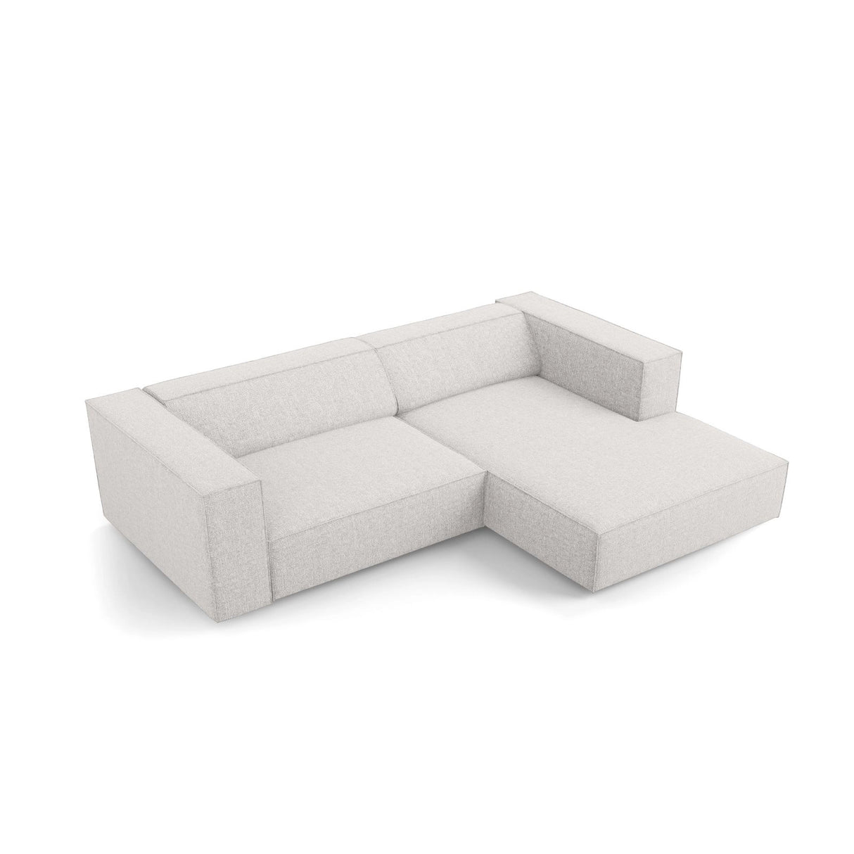 Arendal 3-Sitzer Ecksofa, Rechte Seite, aus Chenille in Hellgrau (Haga 06), 224x166x70 cm von Cosmopolitan Design – Bild 6