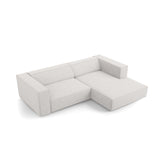 Arendal 3-Sitzer Ecksofa, Rechte Seite, aus Chenille in Hellgrau (Haga 06), 224x166x70 cm von Cosmopolitan Design – Bild 6