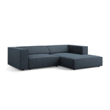 Arendal 3-Sitzer Ecksofa, Rechte Seite, aus Chenille in Königsblau (Haga 86), 224x166x70 cm von Cosmopolitan Design – Bild 4