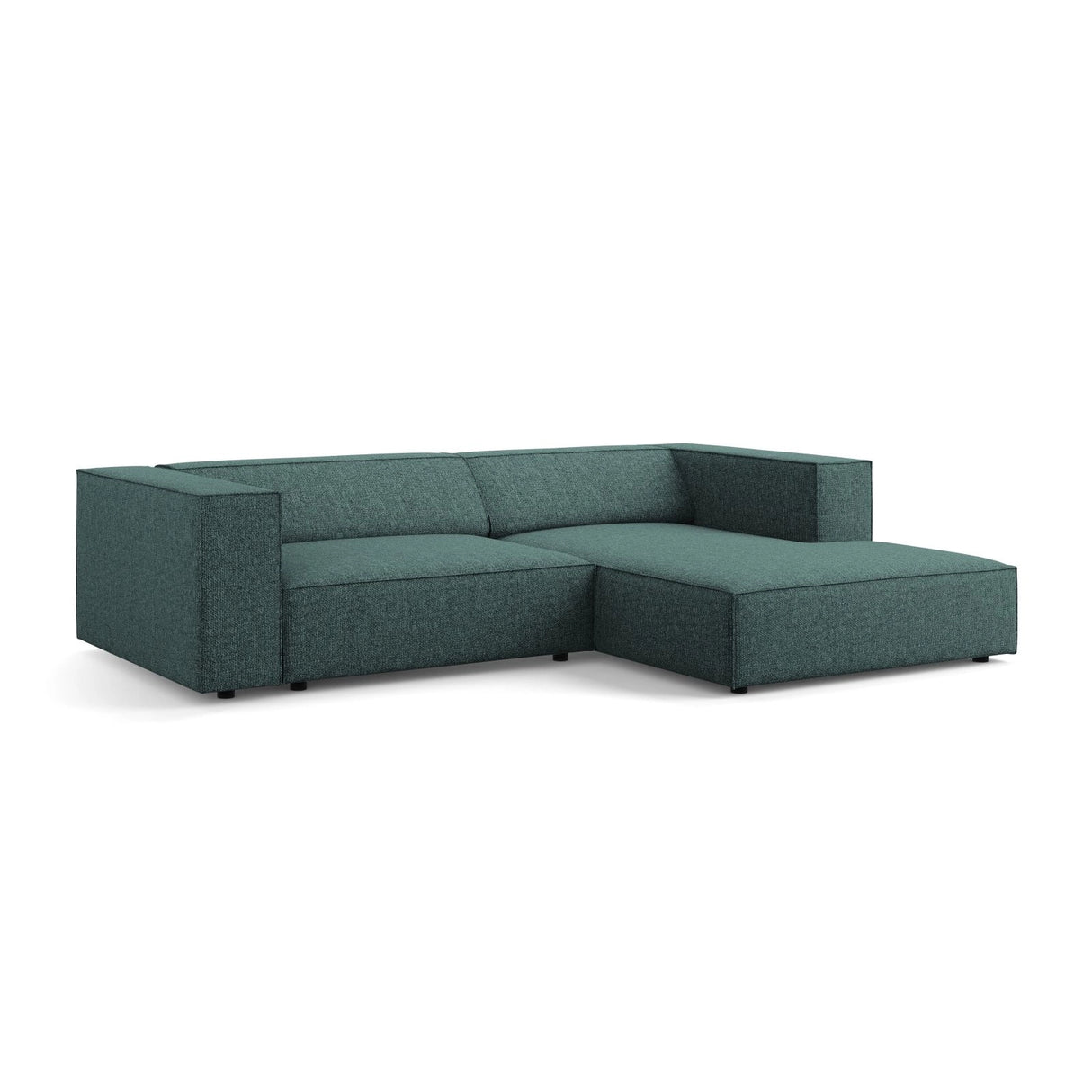 Arendal 3-Sitzer Ecksofa, Rechte Seite, aus Chenille in Petrol (Haga 78), 224x166x70 cm von Cosmopolitan Design – Bild 4