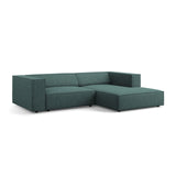 Arendal 3-Sitzer Ecksofa, Rechte Seite, aus Chenille in Petrol (Haga 78), 224x166x70 cm von Cosmopolitan Design – Bild 4