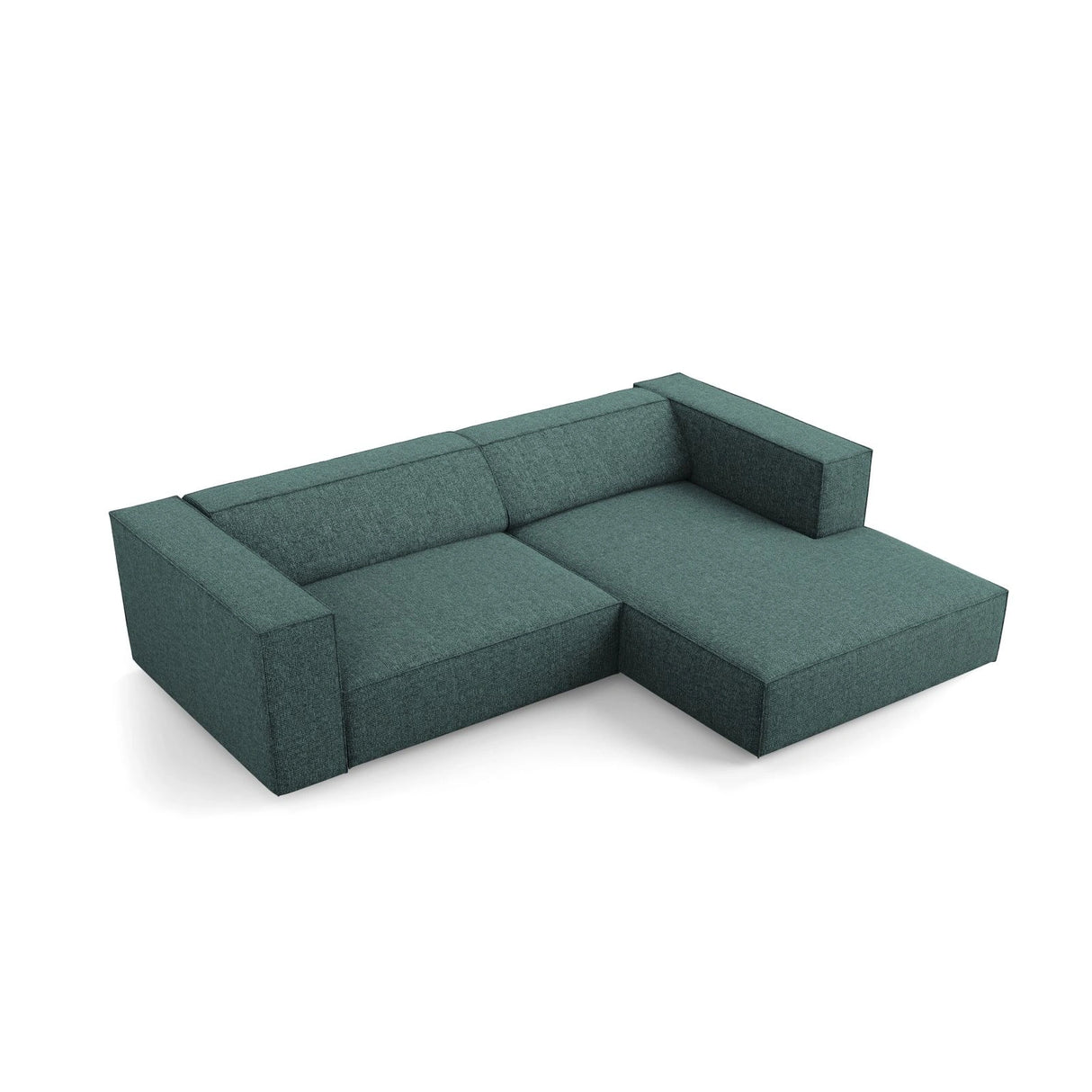 Arendal 3-Sitzer Ecksofa, Rechte Seite, aus Chenille in Petrol (Haga 78), 224x166x70 cm von Cosmopolitan Design – Bild 6