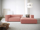 Arendal 3-Sitzer Ecksofa, Rechte Seite, aus Chenille in Rosa (Haga 52), 224x166x70 cm von Cosmopolitan Design – Bild 2
