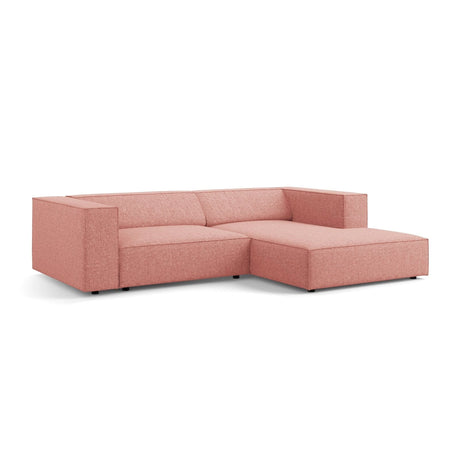 Arendal 3-Sitzer Ecksofa, Rechte Seite, aus Chenille in Rosa (Haga 52), 224x166x70 cm von Cosmopolitan Design – Bild 4