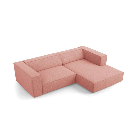 Arendal 3-Sitzer Ecksofa, Rechte Seite, aus Chenille in Rosa (Haga 52), 224x166x70 cm von Cosmopolitan Design – Bild 6