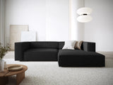 Arendal 3-Sitzer Ecksofa, Rechte Seite, aus Chenille in Schwarz (Haga 19), 224x166x70 cm von Cosmopolitan Design – Bild 2