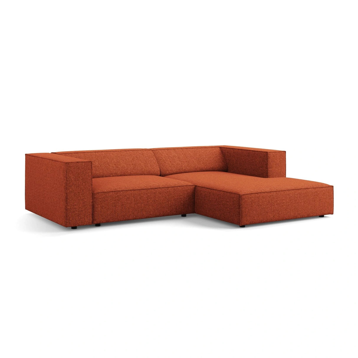 Arendal 3-Sitzer Ecksofa, Rechte Seite, aus Chenille in Terrakotta (Haga 44), 224x166x70 cm von Cosmopolitan Design – Bild 4