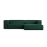 Arendal 3-Sitzer Ecksofa, Rechte Seite, aus Chenille mit Cordoptik in Flaschengrün (Brave Me 10), 224x166x70 cm von Cosmopolitan Design – Bild 1