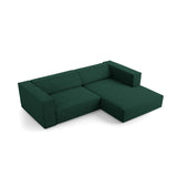 Arendal 3-Sitzer Ecksofa, Rechte Seite, aus Chenille mit Cordoptik in Flaschengrün (Brave Me 10), 224x166x70 cm von Cosmopolitan Design – Bild 5
