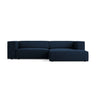 Arendal 3-Sitzer Ecksofa, Rechte Seite, aus Chenille mit Cordoptik in Königsblau (Brave Me 7), 224x166x70 cm von Cosmopolitan Design – Bild 1