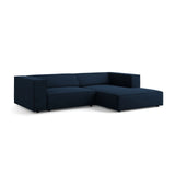 Arendal 3-Sitzer Ecksofa, Rechte Seite, aus Chenille mit Cordoptik in Königsblau (Brave Me 7), 224x166x70 cm von Cosmopolitan Design – Bild 3