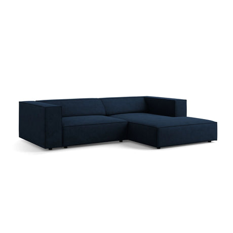 Arendal 3-Sitzer Ecksofa, Rechte Seite, aus Chenille mit Cordoptik in Königsblau (Brave Me 7), 224x166x70 cm von Cosmopolitan Design – Bild 3