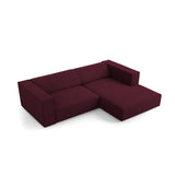 Arendal 3-Sitzer Ecksofa, Rechte Seite, aus Chenille mit Cordoptik in Rubin (Brave Me 8), 224x166x70 cm von Cosmopolitan Design – Bild 5