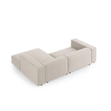 Arendal 3-Sitzer Ecksofa, Rechte Seite, aus Samt in Ecru (Casino Sand), 224x166x70 cm von Cosmopolitan Design – Bild 4