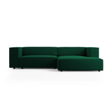 Arendal 3-Sitzer Ecksofa, Rechte Seite, aus Samt in Flaschengrün (Casino Deep Green), 224x166x70 cm von Cosmopolitan Design – Bild 1