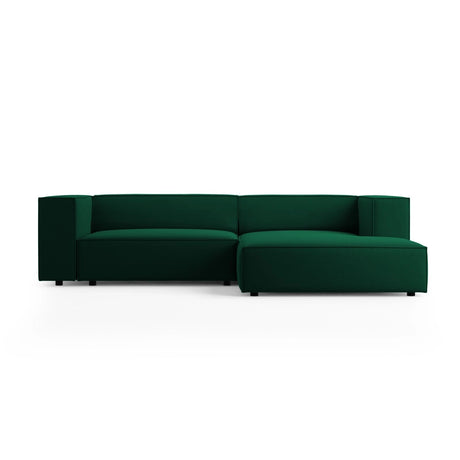 Arendal 3-Sitzer Ecksofa, Rechte Seite, aus Samt in Flaschengrün (Casino Deep Green), 224x166x70 cm von Cosmopolitan Design – Bild 1